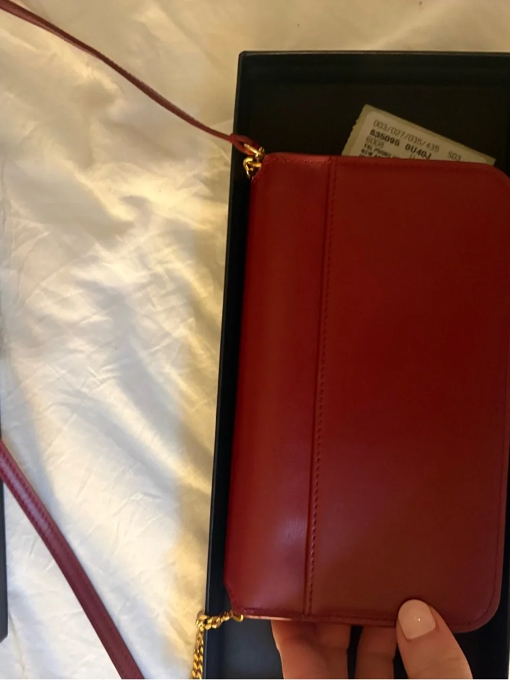 Saint Laurent Red Leather Crossbody - Picture 4 of 10
